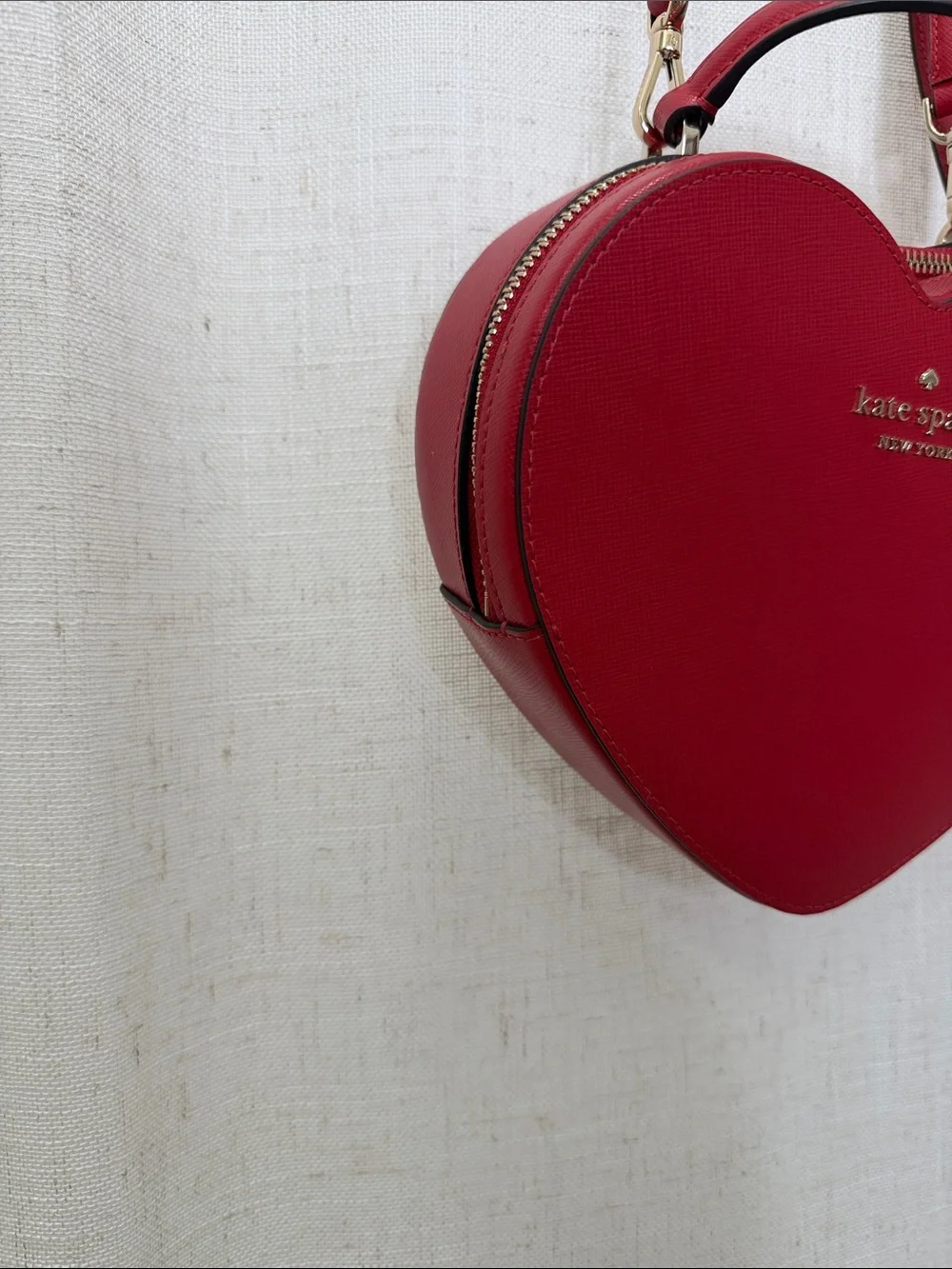 Kate Spade New York Candied Cherry Love Shack Heart Crossbody Purse